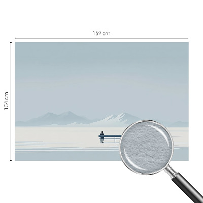 Fototapet stue med et minimalistisk landskab
