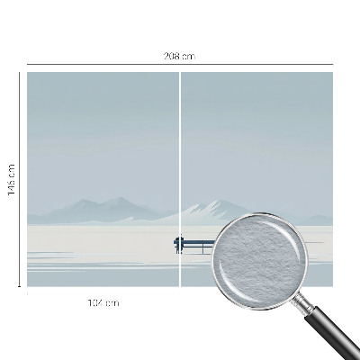 Fototapet stue med et minimalistisk landskab
