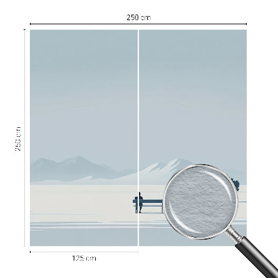 Fototapet stue med et minimalistisk landskab