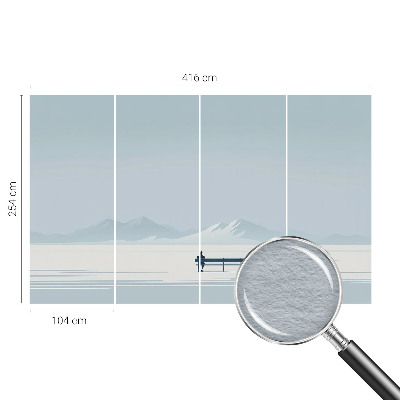 Fototapet stue med et minimalistisk landskab