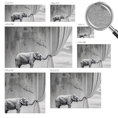 Tapet Surrealistisk elefant