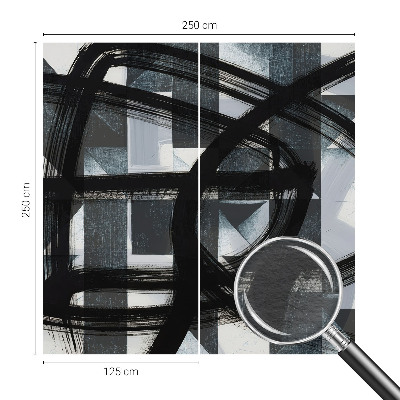 Fototapet stue Ekspressiv geometri