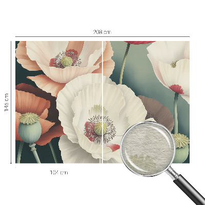 Fototapet børneværelse med blomsterdekoration
