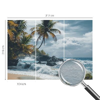 Fototapet efter mål med motiv af en eksotisk strand