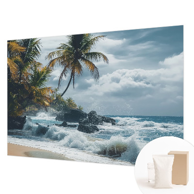 Fototapet efter mål med motiv af en eksotisk strand