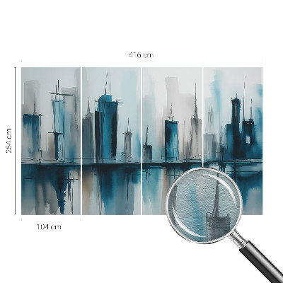Non-woven fototapet med motiv af bylandskaber