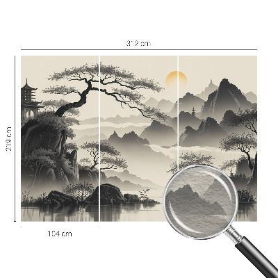 Høj kvalitet fototapet med motiv af et østligt landskab