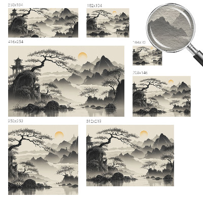 Høj kvalitet fototapet med motiv af et østligt landskab