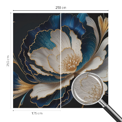 Stor fototapet med blomstermønster