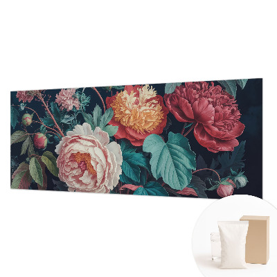 Non-woven fototapet med et farverigt blomstermotiv