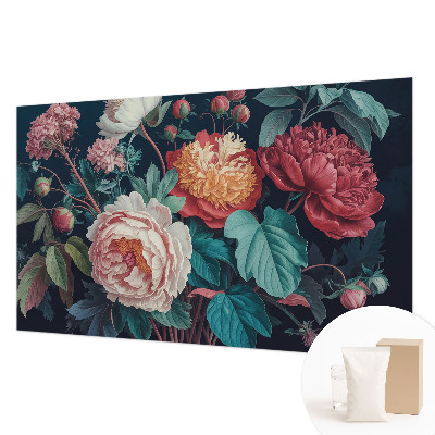Non-woven fototapet Farverige blomster