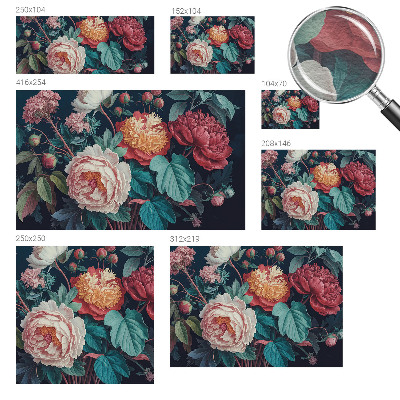 Non-woven fototapet Farverige blomster