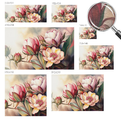 Tapet med en buket blomster