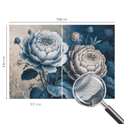 Fototapet soveværelse Romantiske blomster