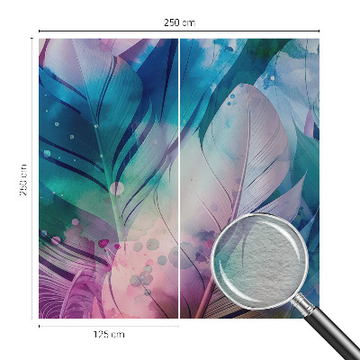 Fototapet til børn Farverige fjer