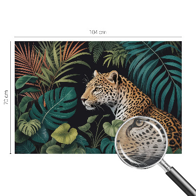 Fototapet børneværelse med et eksotisk leopardmotiv