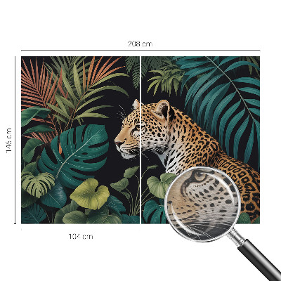 Fototapet børneværelse med et eksotisk leopardmotiv