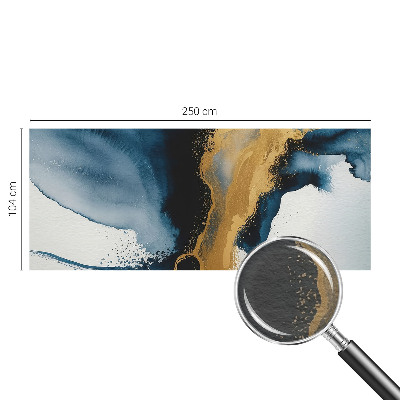 Fotovæg soveværelse med farverig abstrakt motiv