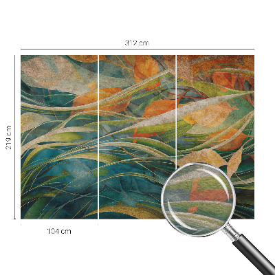 3D fototapet Efterårslandskab