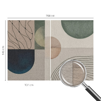 Non-woven fototapet med geometriske former