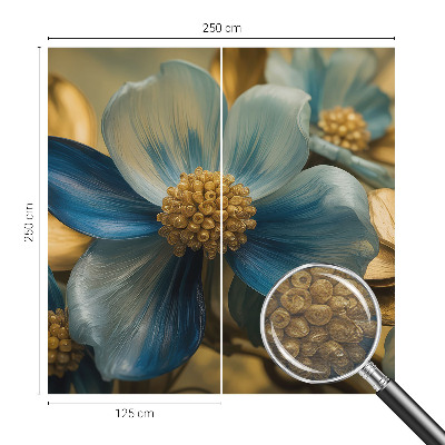 Fotovæg soveværelse med blomsterarrangement