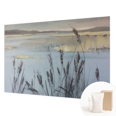 Fotovæg stue En rolig sø