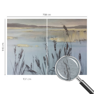 Fotovæg stue En rolig sø