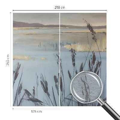 Fotovæg stue En rolig sø