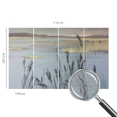 Fotovæg stue En rolig sø