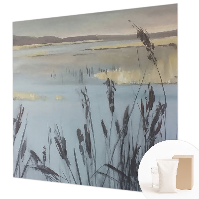 Fotovæg stue En rolig sø