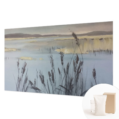 Fotovæg stue En rolig sø