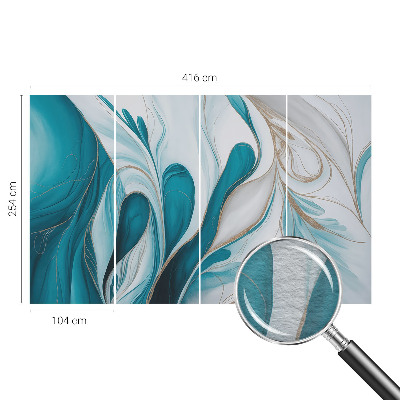 3D fototapet Flydende mønstre