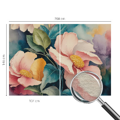 Non-woven fototapet med blomsteragtigt motiv