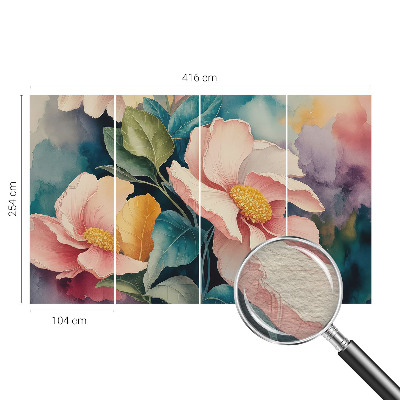 Non-woven fototapet med blomsteragtigt motiv