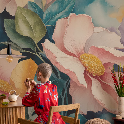 Non-woven fototapet Blomsteragtig elegance