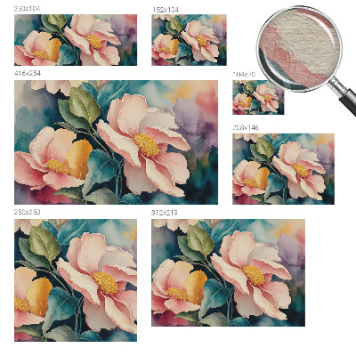 Non-woven fototapet med blomsteragtigt motiv
