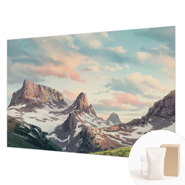 Vlies fototapet med motiv af et bjergpanorama