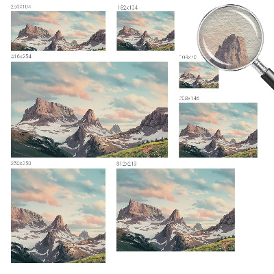 Vlies fototapet med motiv af et bjergpanorama