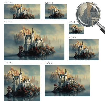 Høj kvalitet fototapet Eventyrslot