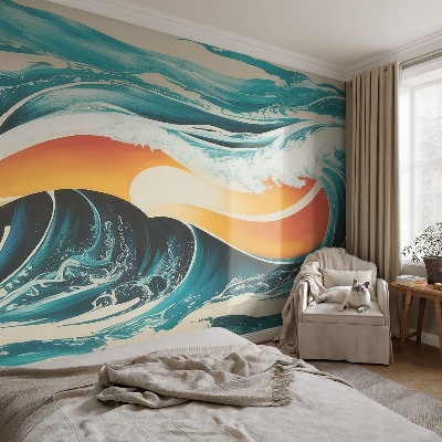 Væg tapet Abstrakte bølger