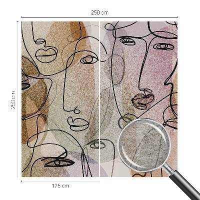 Fotovæg soveværelse Lineære flader