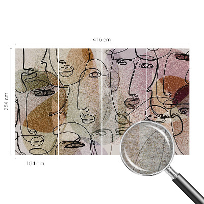 Fotovæg soveværelse Lineære flader