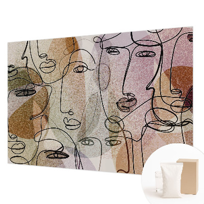 Fotovæg soveværelse Lineære flader