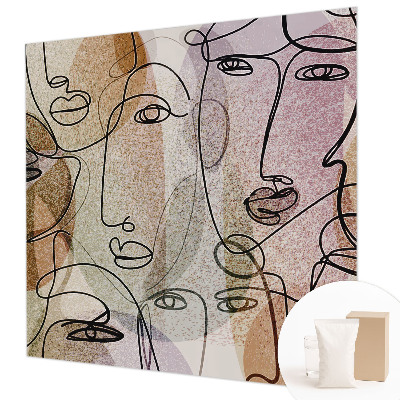 Fotovæg soveværelse Lineære flader