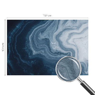 Fotovæg stue Blå bølger