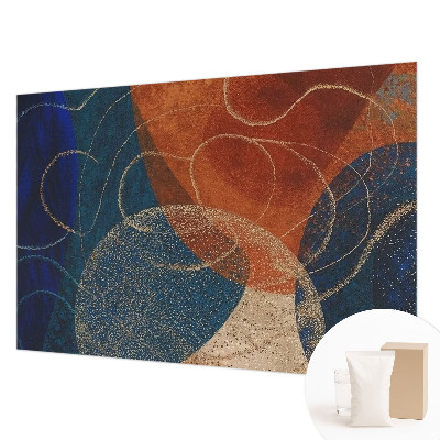 3D fototapet Farverige former