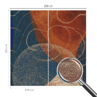 3D fototapet med farverige former