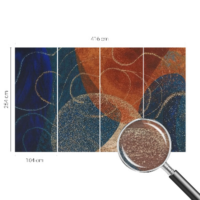 3D fototapet Farverige former