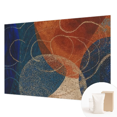 3D fototapet Farverige former