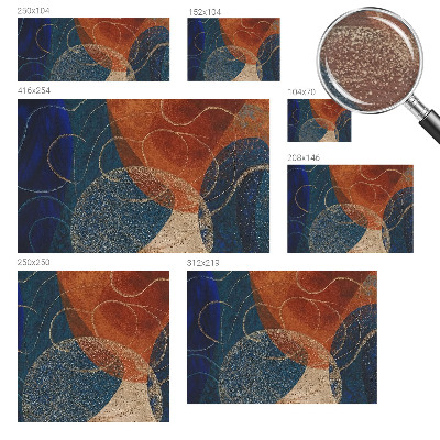 3D fototapet Farverige former